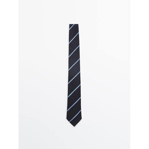 Полосатый галстук из хлопка и шелка