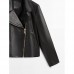 Куртка в байкерском стиле из мягкой кожи наппа